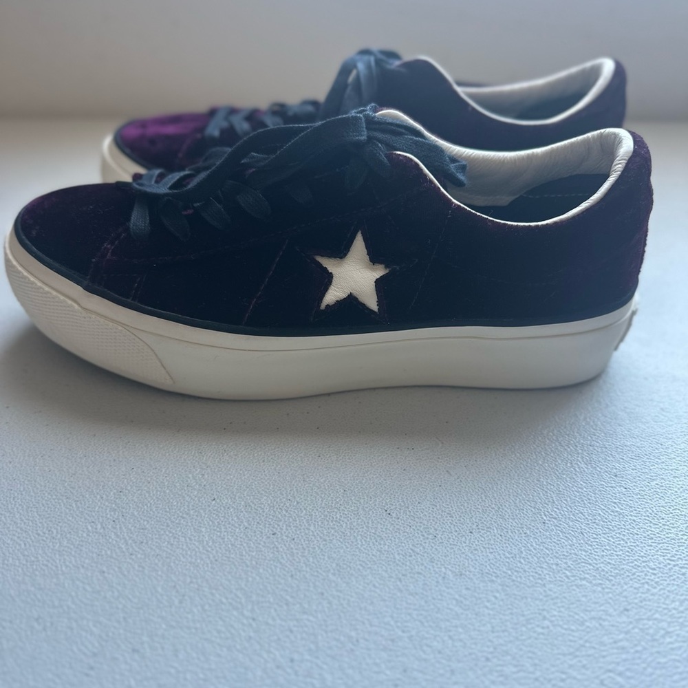 Converse velvet chunky woman’s sneakers - Picture 4 of 12